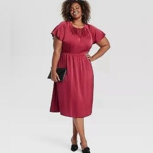 Ava & Viv Burgundy Dress